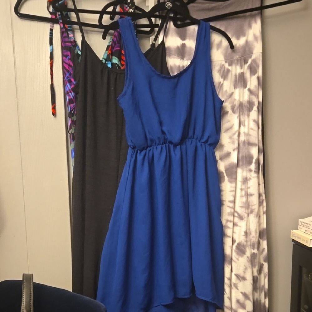 Elegant Blue Sleeveless Dress
